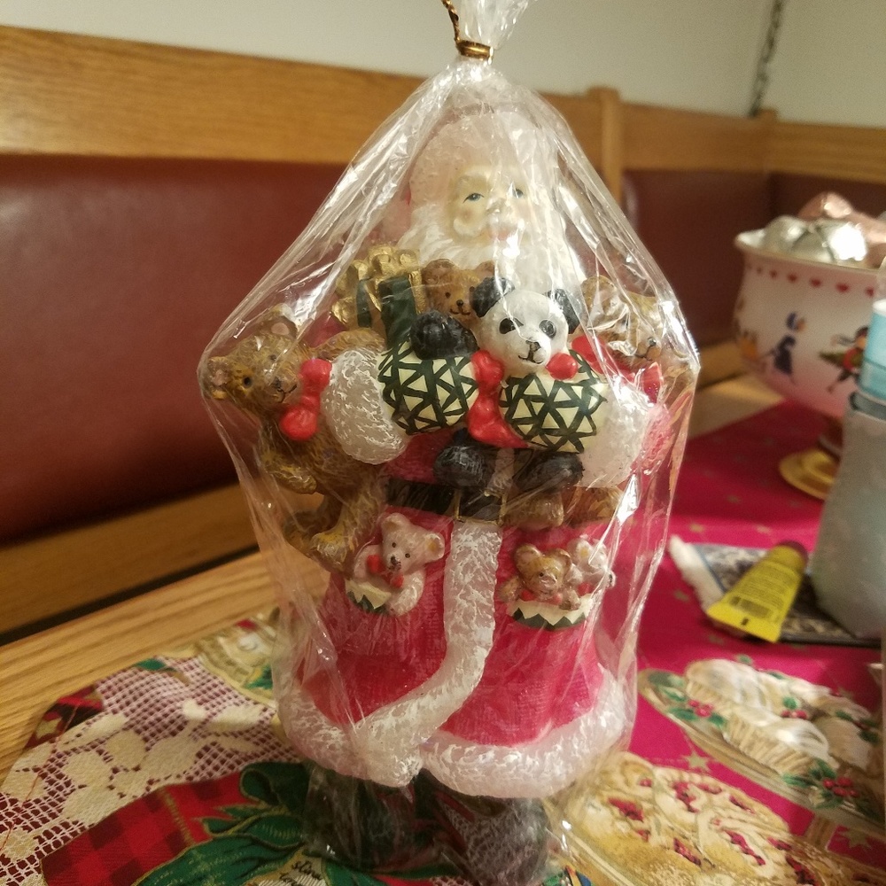 Vintage Santa candle